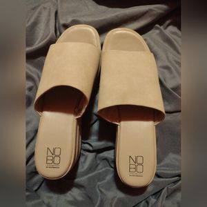 NOBO No Boundaries tan platform sandals